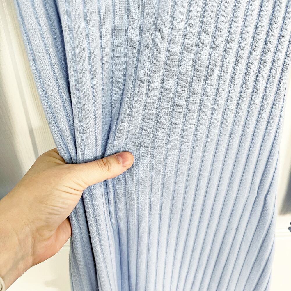 Lisa Says Gah Roya Blue Ribbed Midi Square Neck Romatic Fairycore Whimsical - Picture 5 of 12